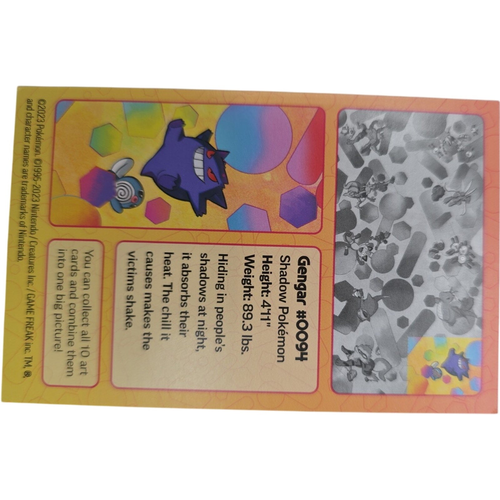 Pokemon TCG 151 Mini Art Card Set of 10 Magneton Gengar Arcanine + More