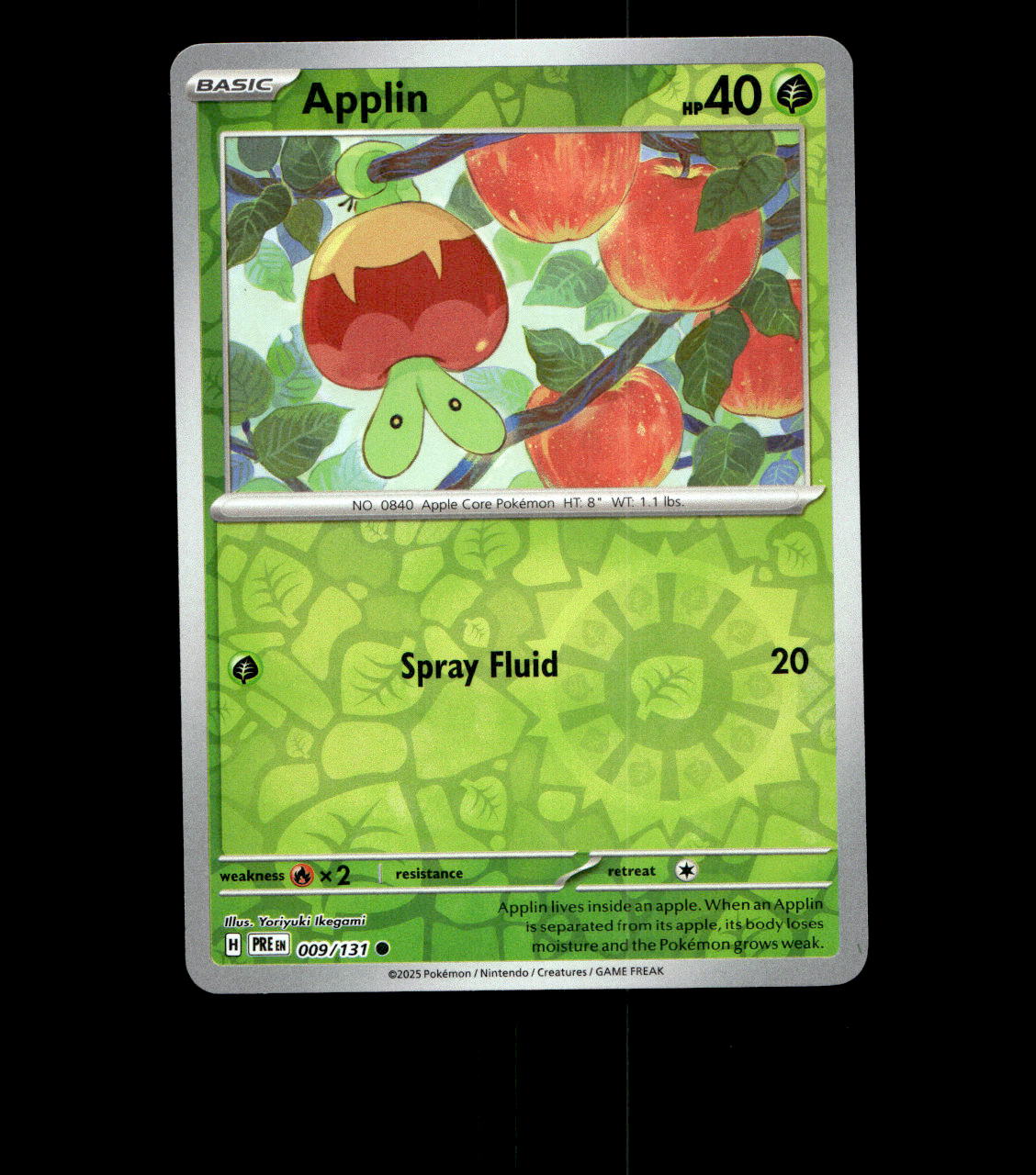 Applin - 009/131 - Prismatic Evolutions - Reverse Holo Near Mint