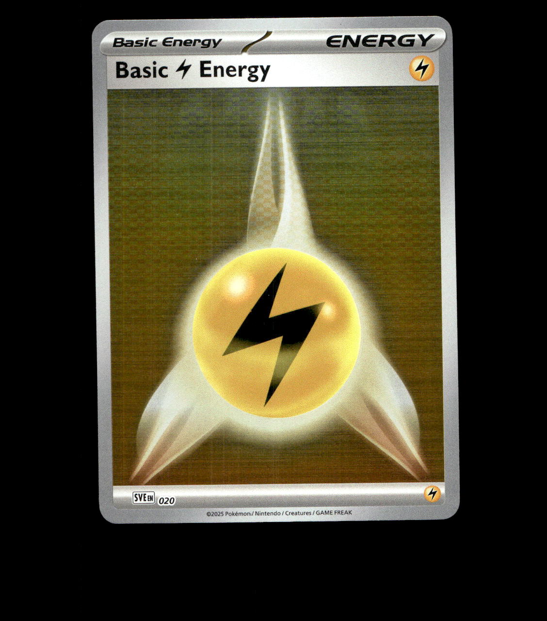 Basic Lightning Energy - 020 - Black Bolt - Holo Near Mint