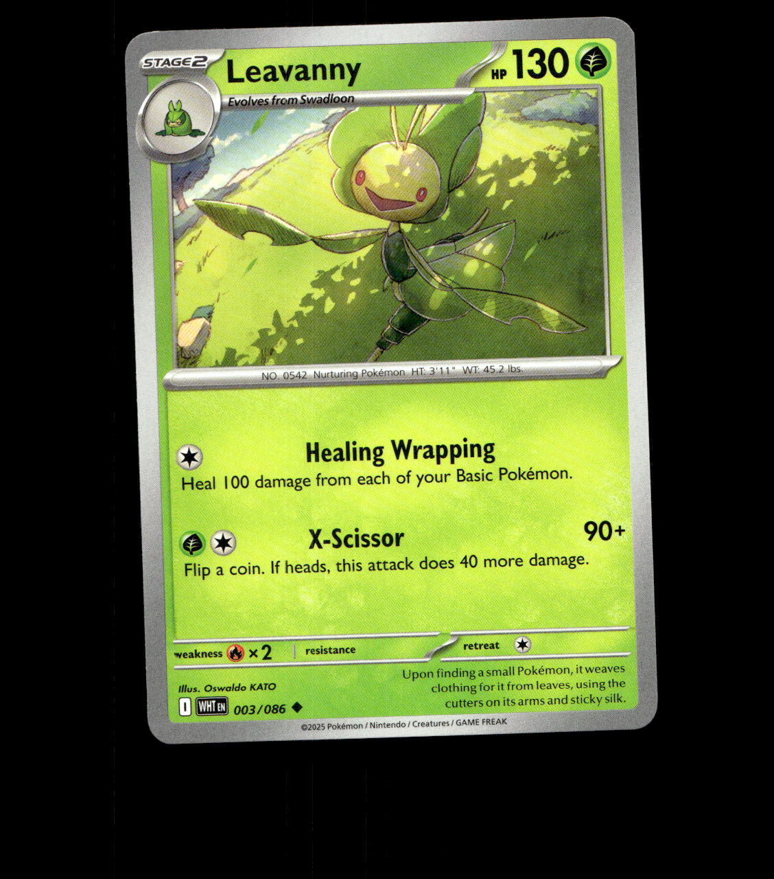 Leavanny – 003/086 – White Flare – Non Holo – Near Mint - Pokemon Card - TCG