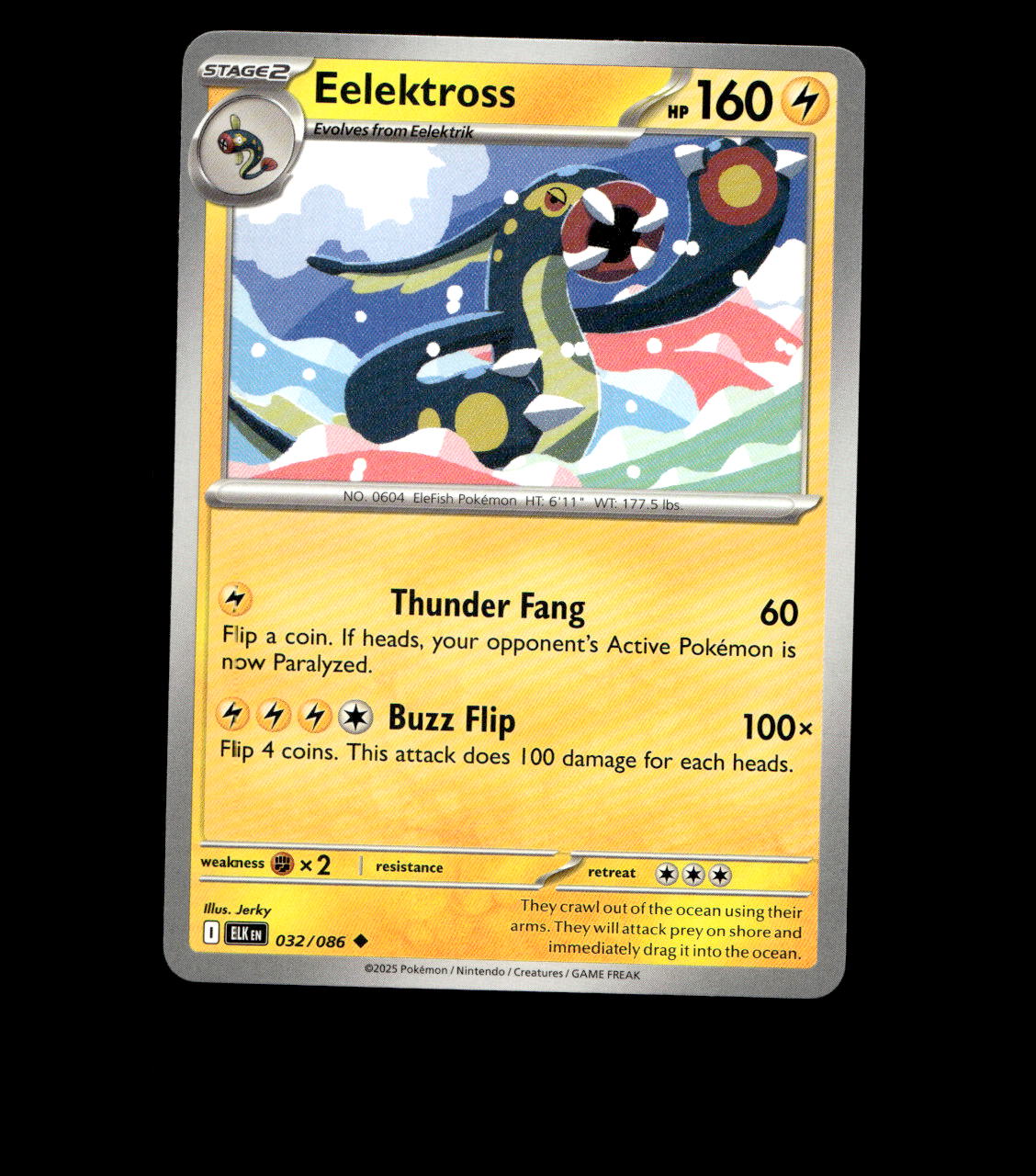 Eelektross – 032/086 – Black Bolt – Non Holo – Near Mint - Pokemon Card TCG