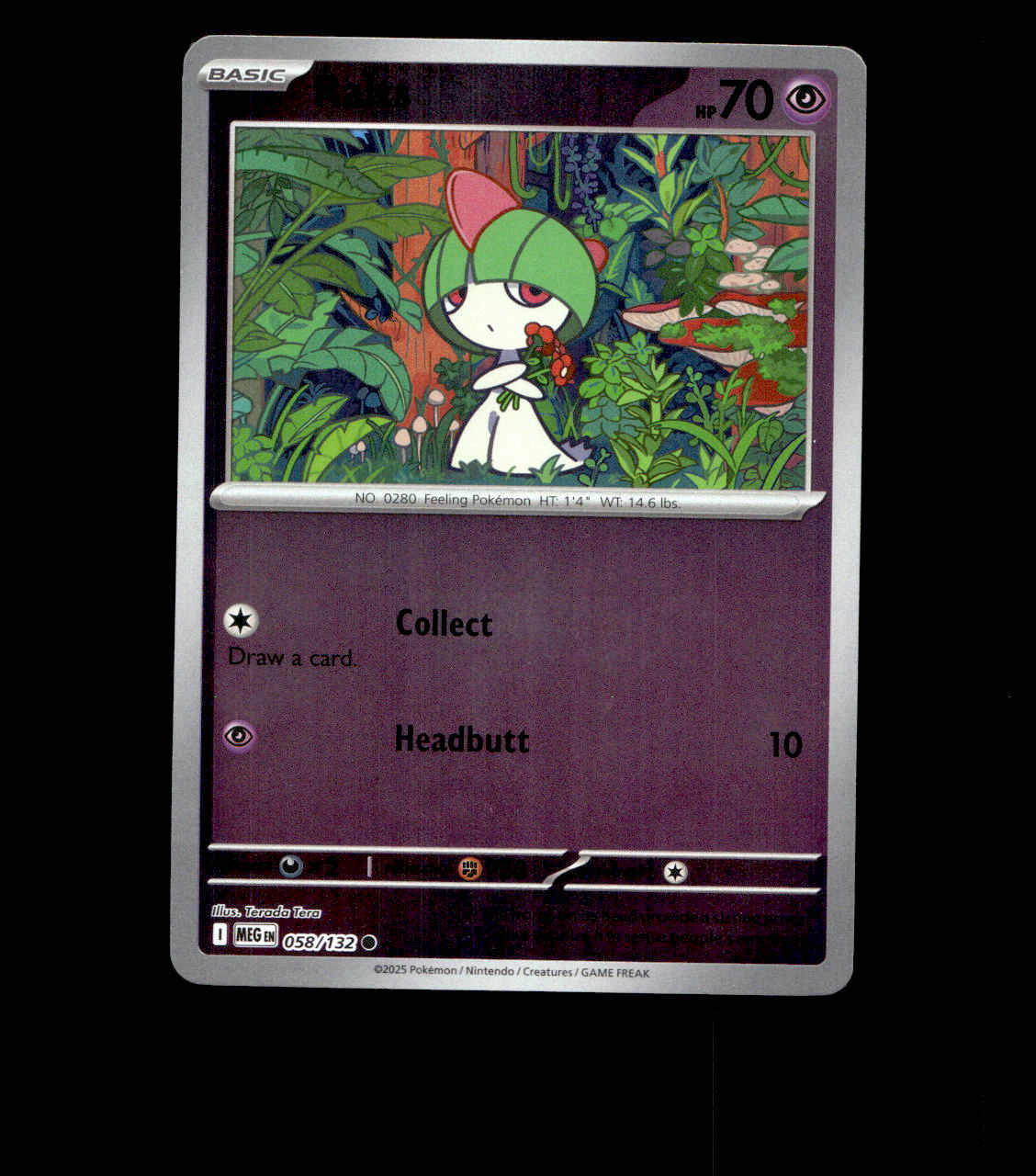 Ralts – 058/132 – Mega Evolution – Reverse Holo – Near Mint
