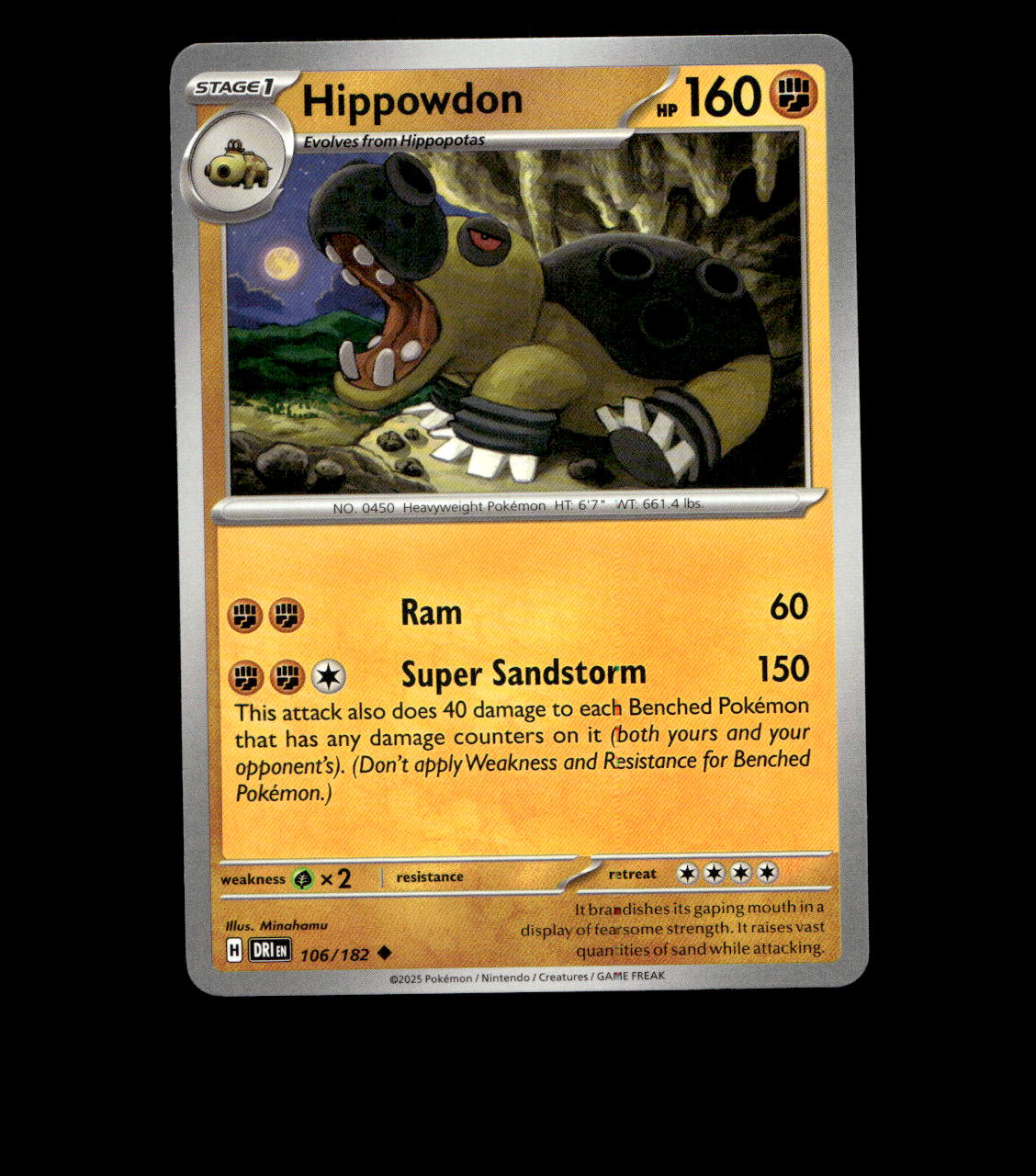 Hippowdon – 106/182 – Destined Rivals – Near Mint