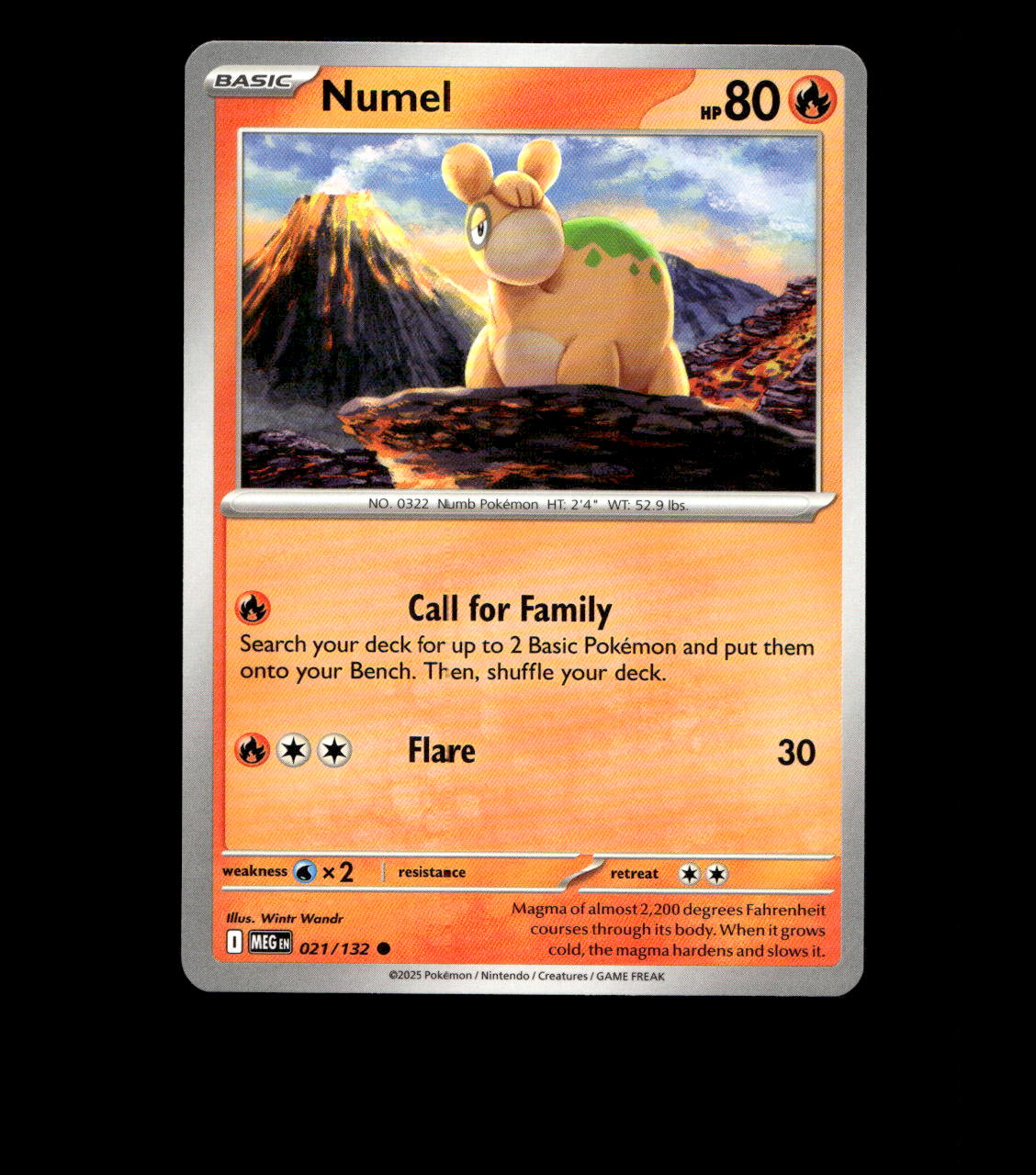 Numel - 021/132 - Mega Evolution - Non Holo Near Mint