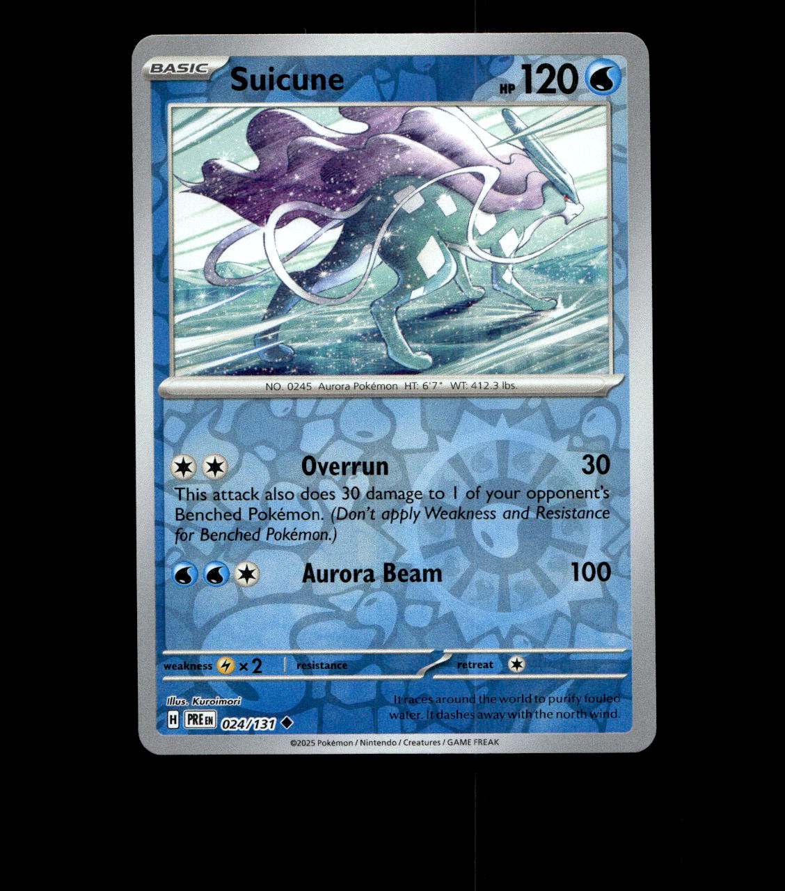 Suicune - 024/131 - Prismatic Evolutions - Reverse Holo Near Mint