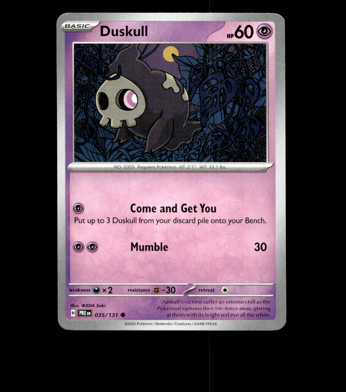 Duskull – 035/131 – Prismatic Evolutions – Near Mint