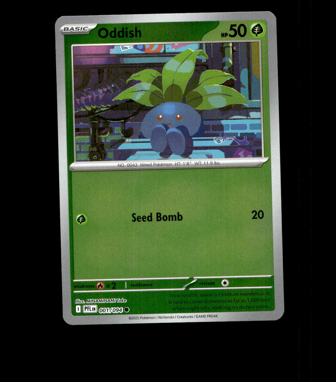 Oddish – 001/094 – Phantasmal Flames – Reverse Holo Near Mint