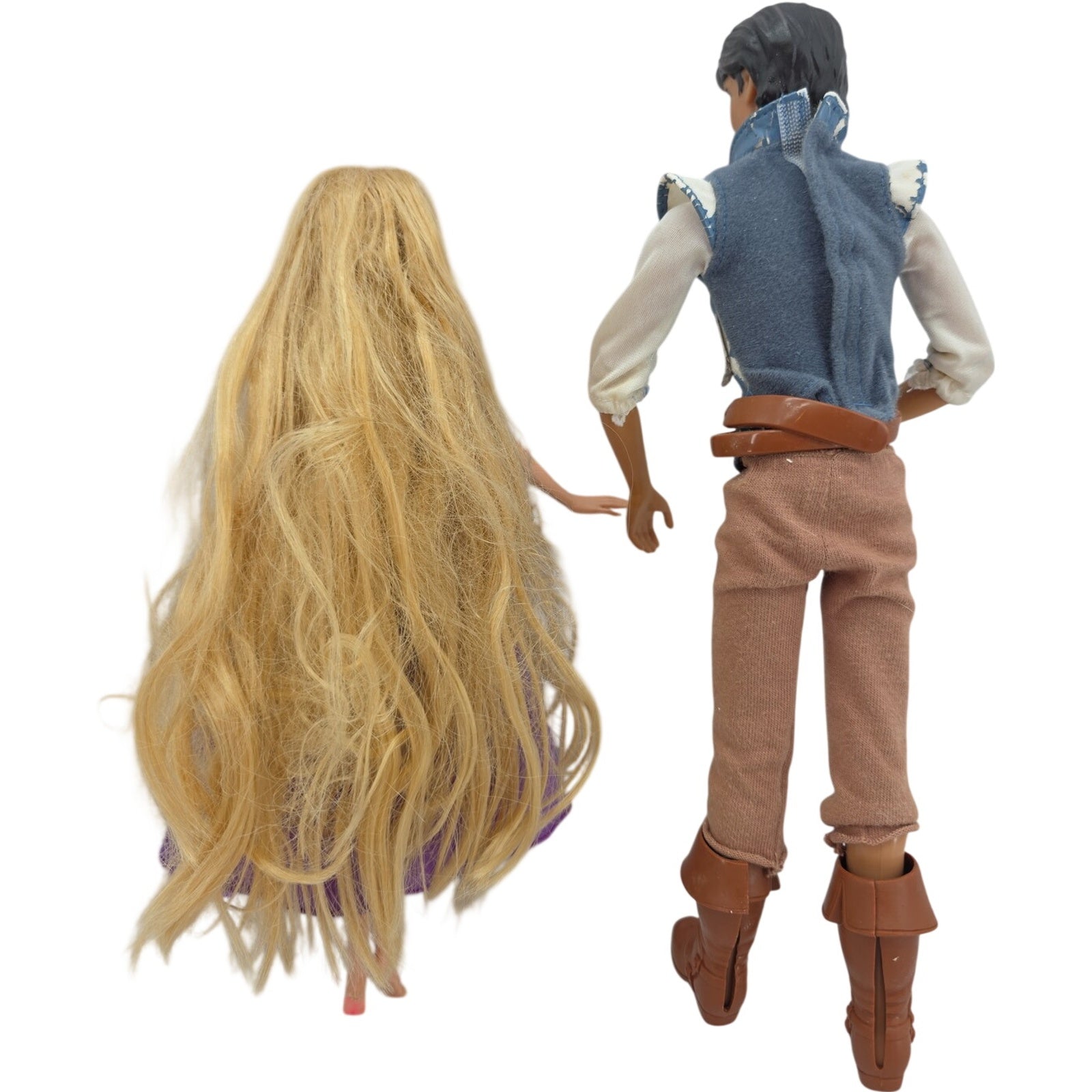 Disney Tangled Rapunzel & Flynn Rider Dolls Mattel Vintage Lot of 2