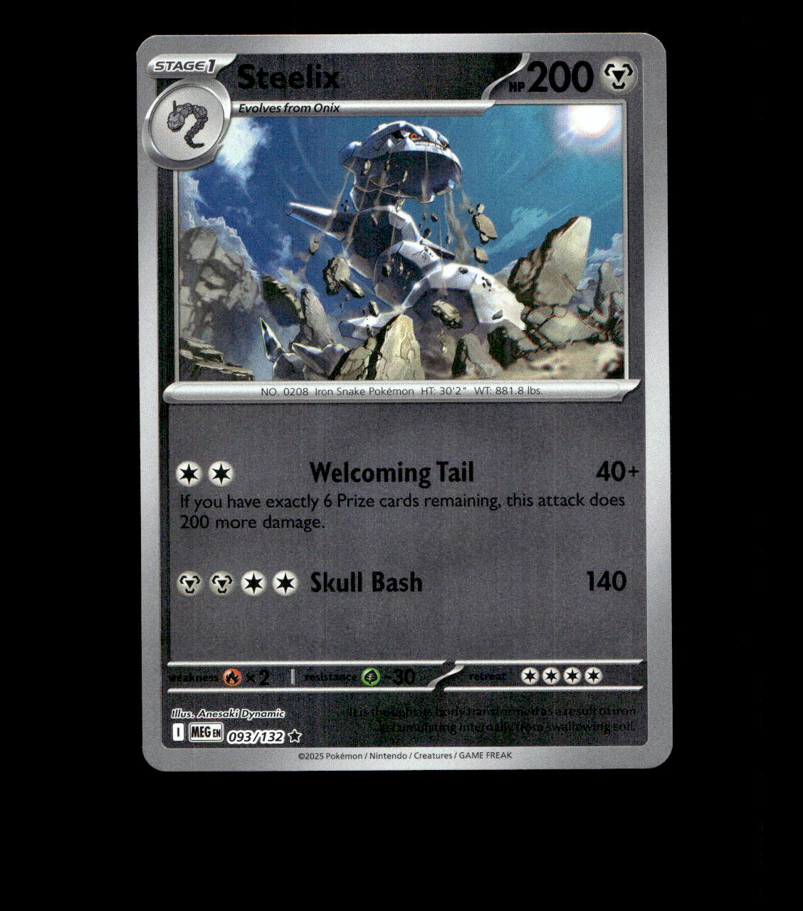 Steelix – 093/132 – Mega Evolution – Reverse Holo – Near Mint