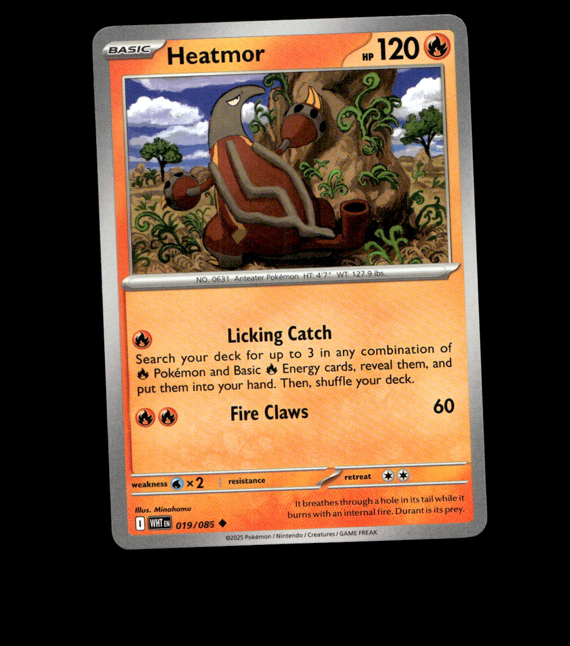 Heatmor – 019/086 – White Flare – Non Holo – Near Mint - Pokemon Card - TCG