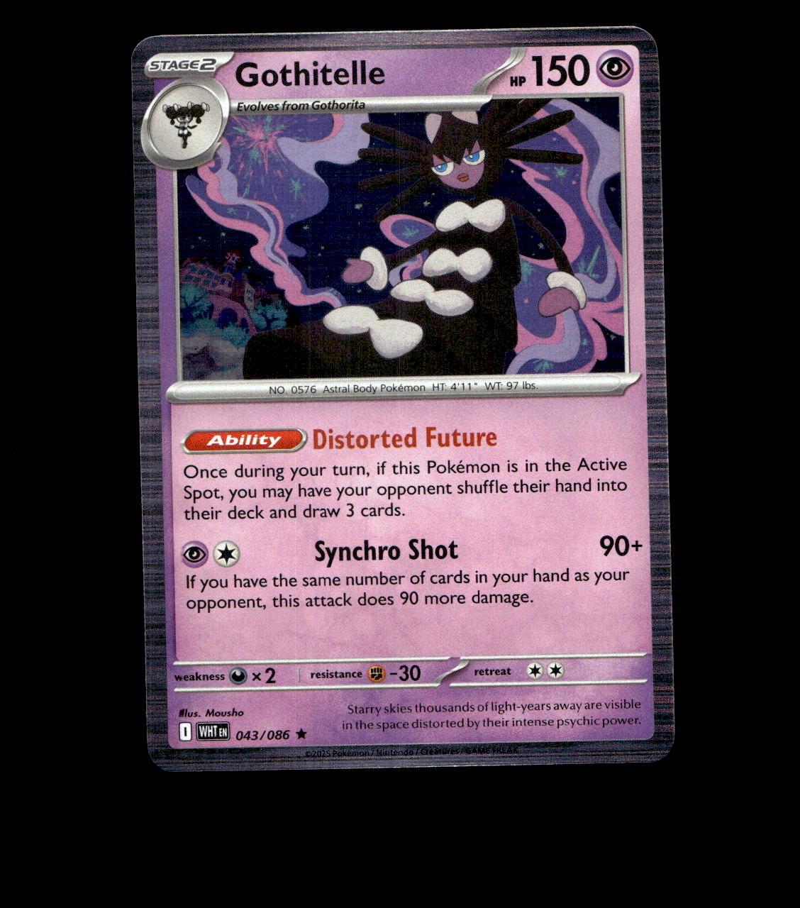 Gothitelle – 043/086 – White Flare – Holo – Near Mint - Pokemon Card TCG