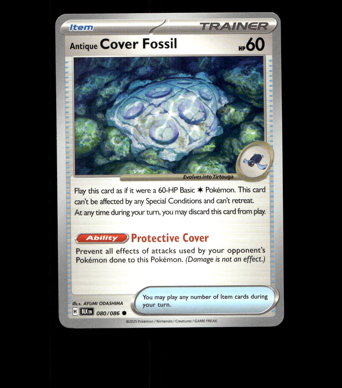 Antique Cover Fossil – 080/086 – Black Bolt – Non Holo – Near Mint Pokemon Card