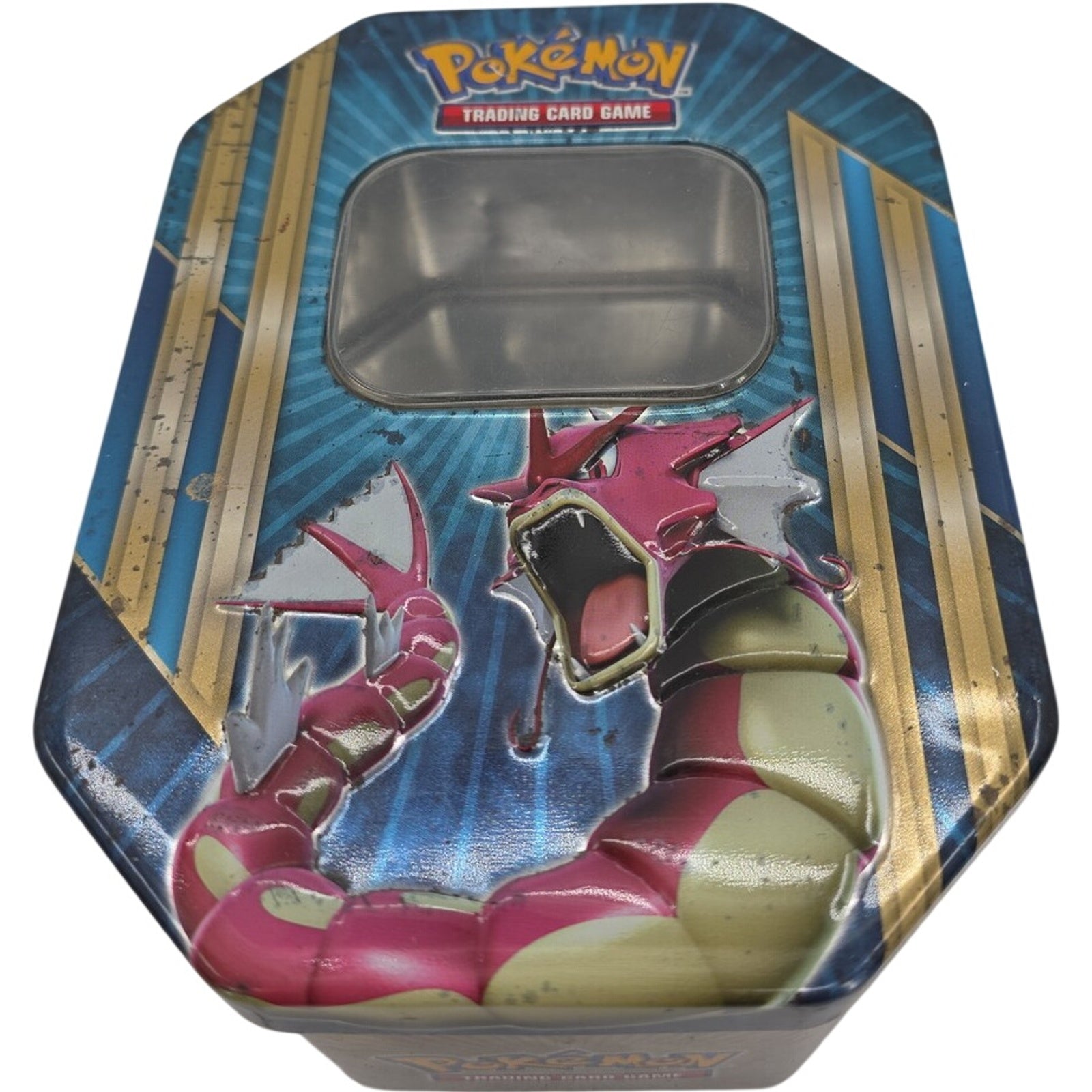 Pokémon TCG Octagonal Collector Tin Gyarados Mewtwo Machamp EMPTY Storage