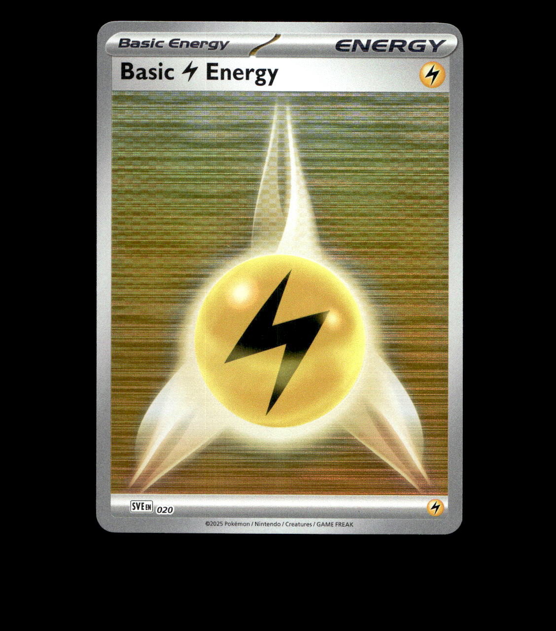 Basic Lightning Energy – SVE 020 – White Flare – Holo – Near Mint - Pokemon TCG