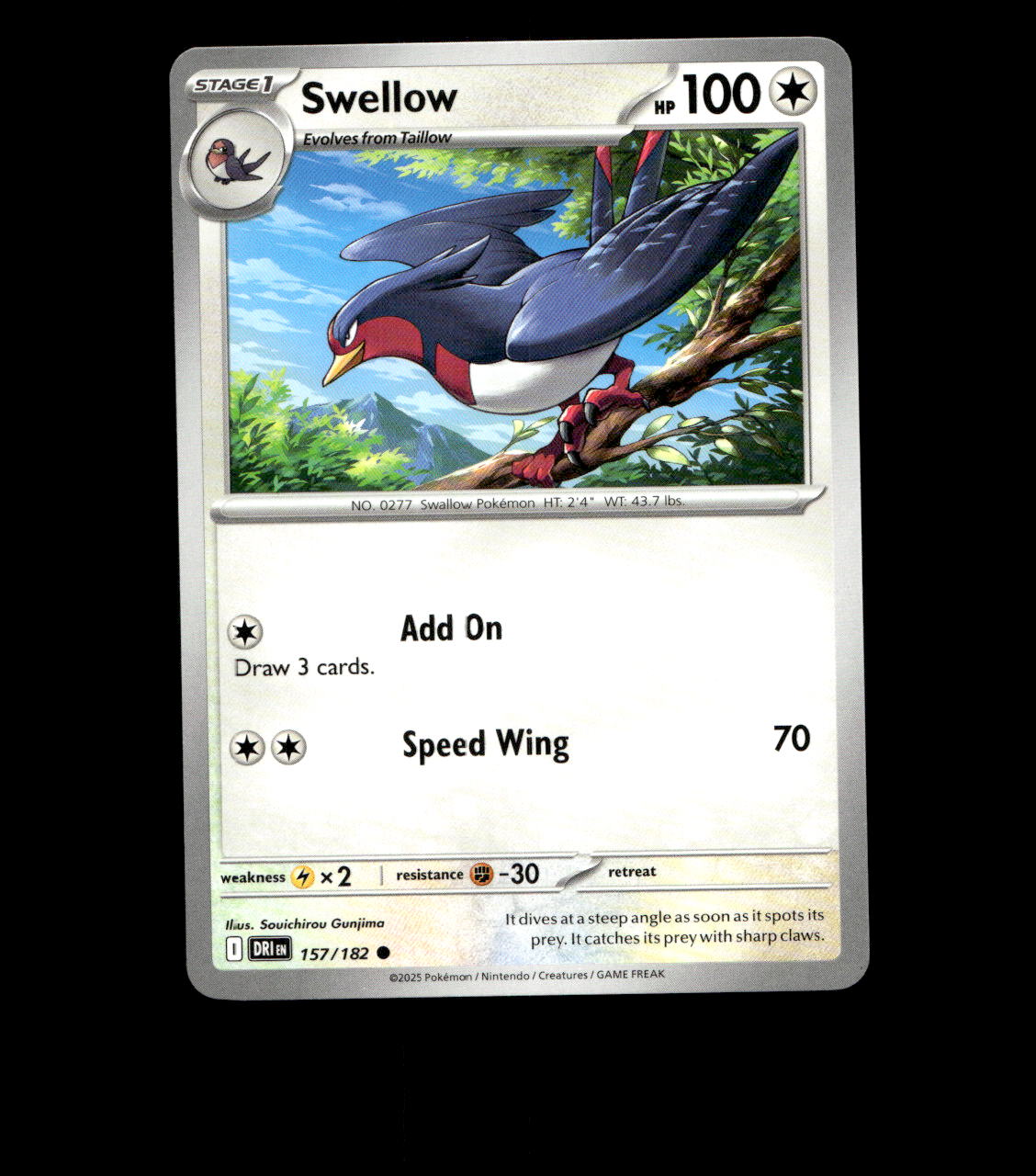 Swellow – 157/182 – Destined Rivals – Near Mint