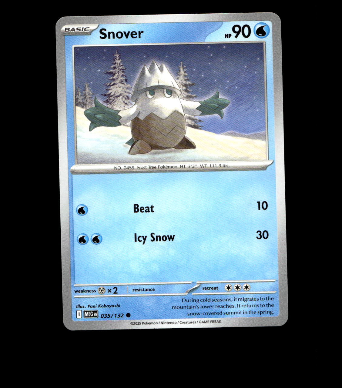 Snover – 035/132 – Mega Evolution – Non-Holo – Near Mint