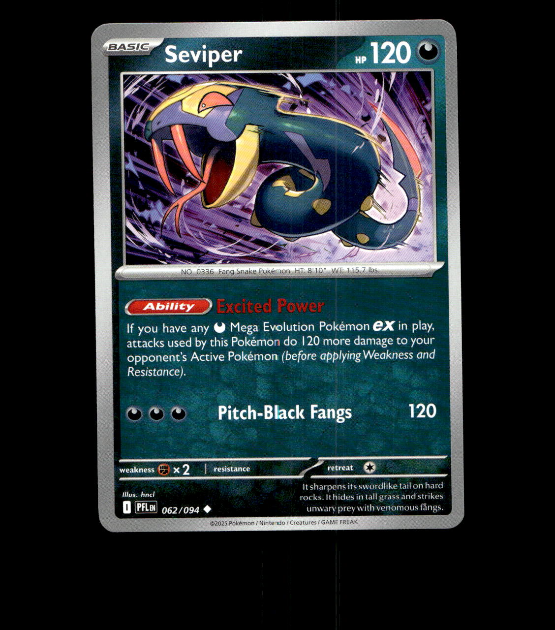 Seviper – 062/094 – Phantasmal Flames – Near Mint