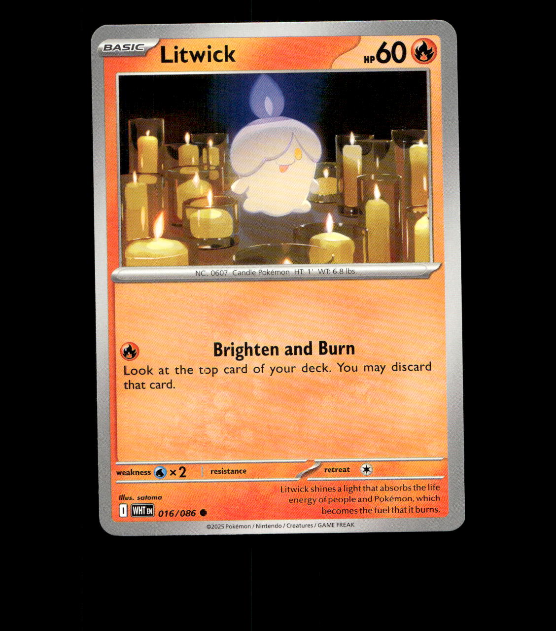Litwick - 016/086 - White Flare - Near Mint Non Holo
