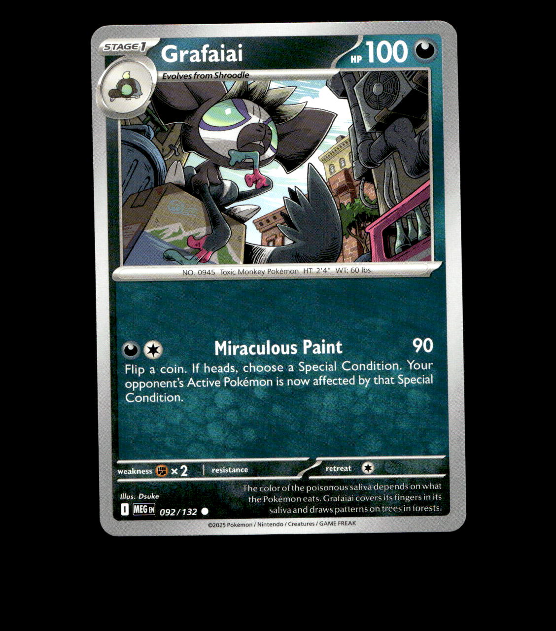 Grafaiai – 092/132 – Mega Evolution – Non-Holo – Near Mint