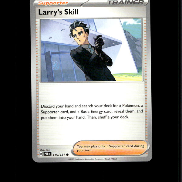 Pokemon Prismatic Evolutions Common Larry's Skill #115