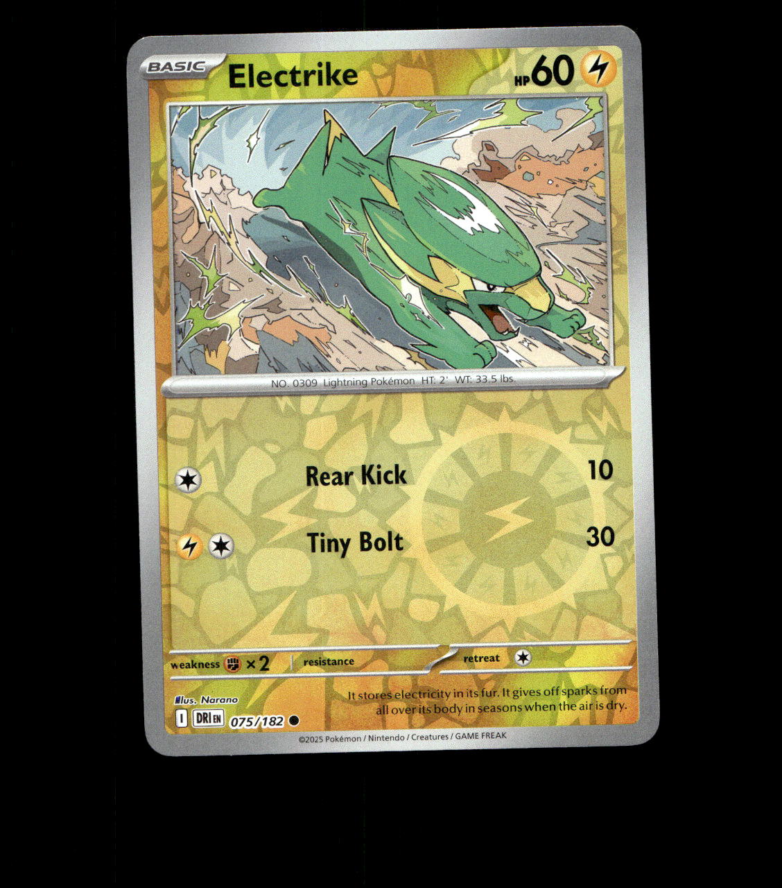 Electrike - 075/182 - Destined Rivals - Reverse Holo Near Mint