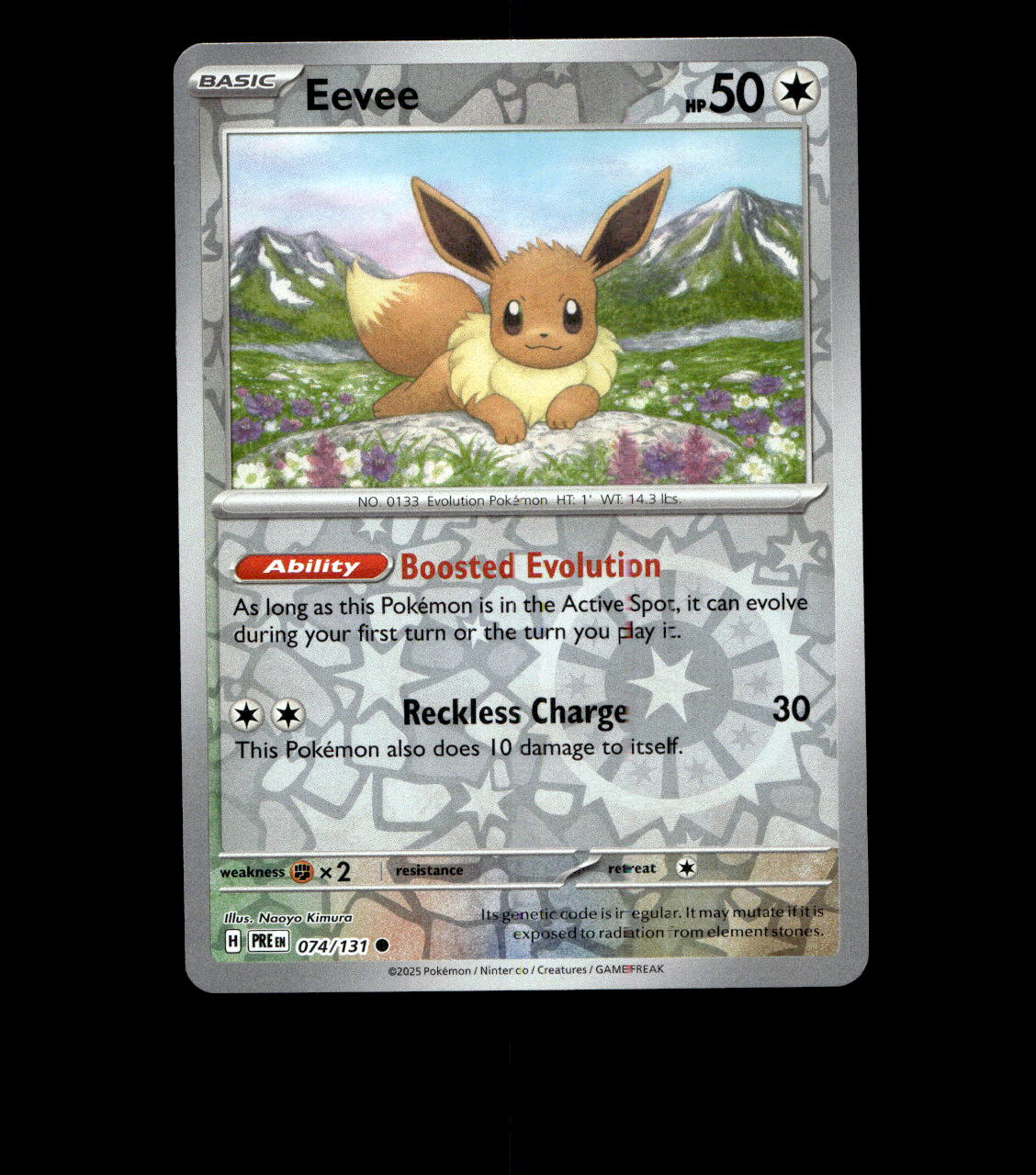 Eevee - 074/131 - Prismatic Evolutions - Near Mint Reverse Holofoil