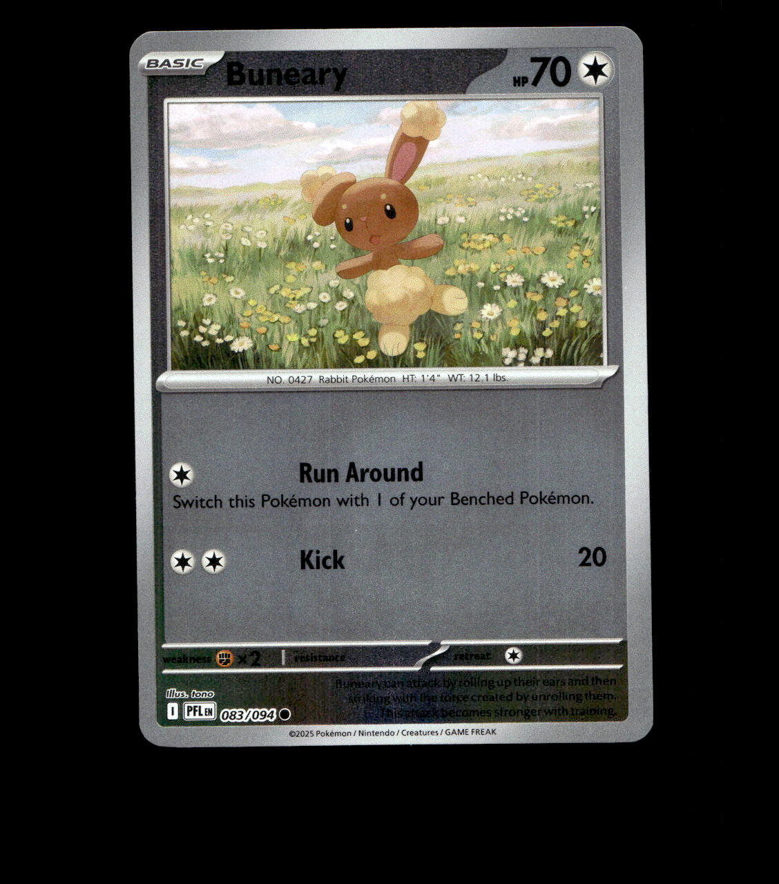 Buneary – 083/094 – Phantasmal Flames – Reverse Holo Near Mint