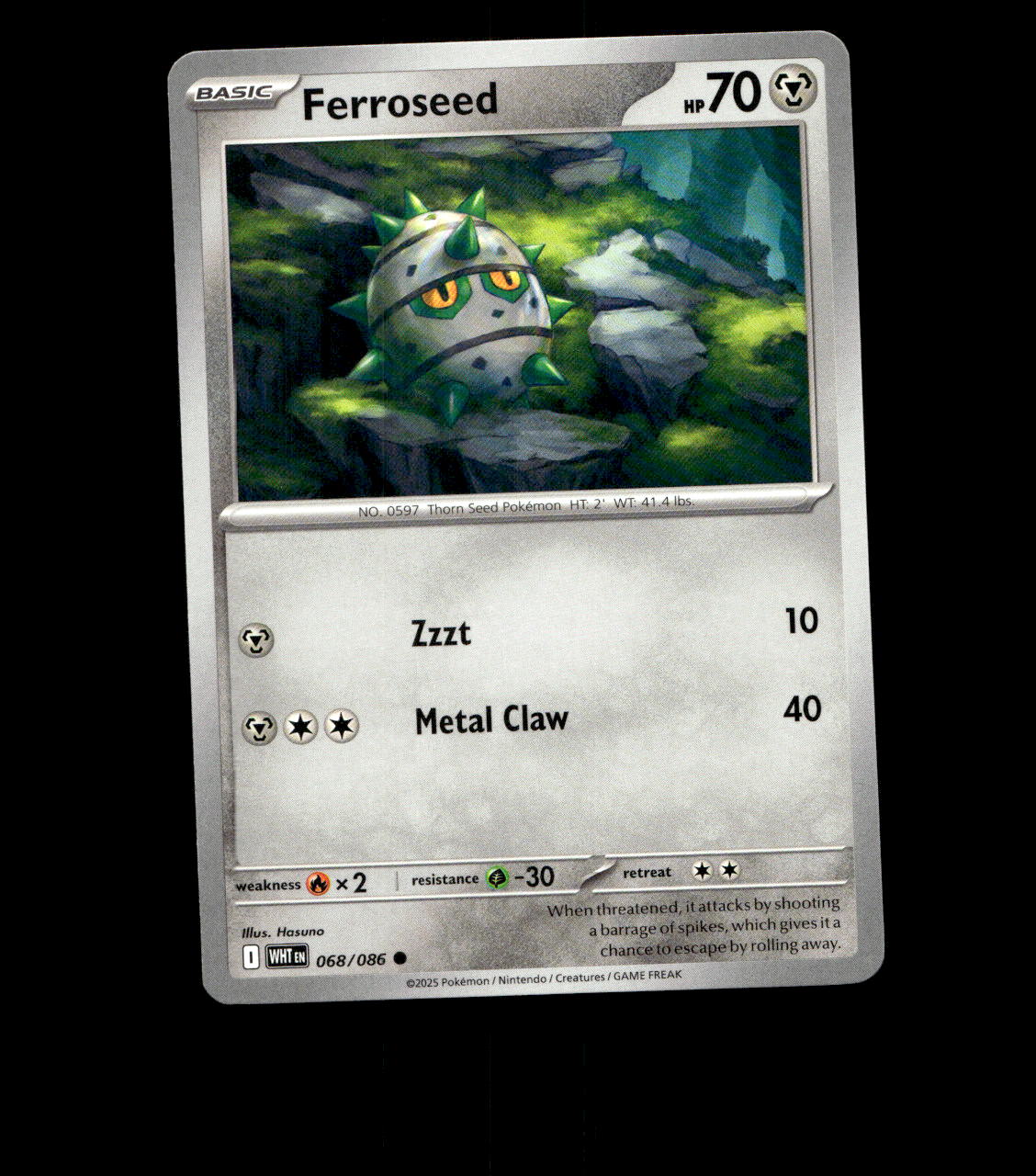 Ferroseed - 068/086 - White Flare - Near Mint Non Holo