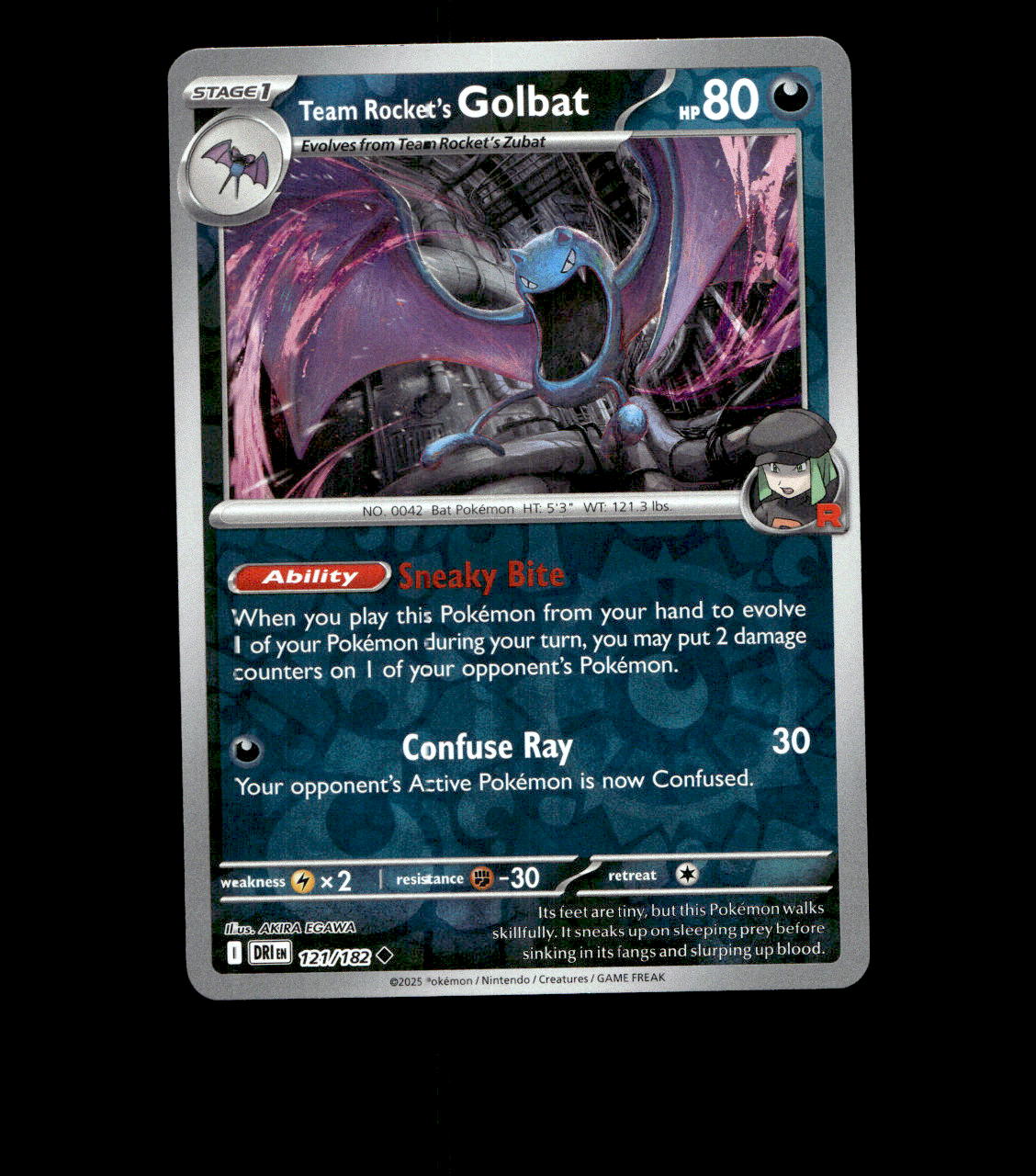 Team Rocket’s Golbat - 121/182 - Destined Rivals - Reverse Holo Near Mint