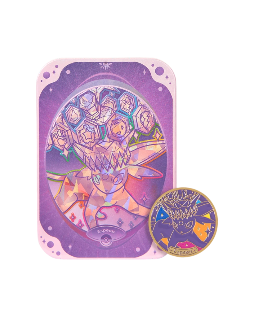 Pokemon TCG Chinese Terastal Gathering Metal Storage Tin Espeon