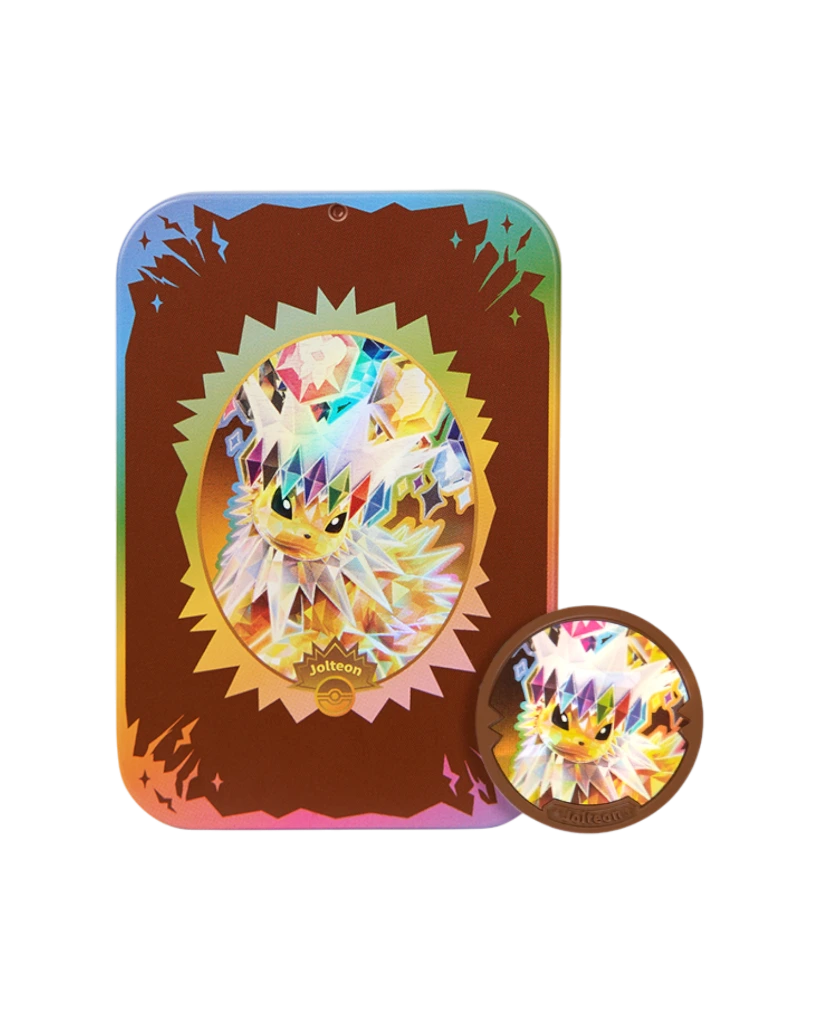 Pokemon TCG Chinese Terastal Gathering Metal Storage Tin Jolteon
