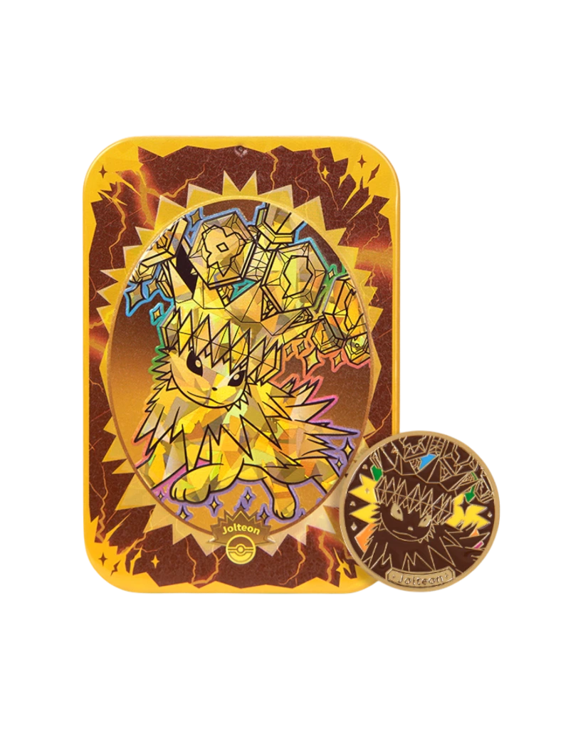 Pokemon TCG Chinese Terastal Gathering Metal Storage Tin Jolteon