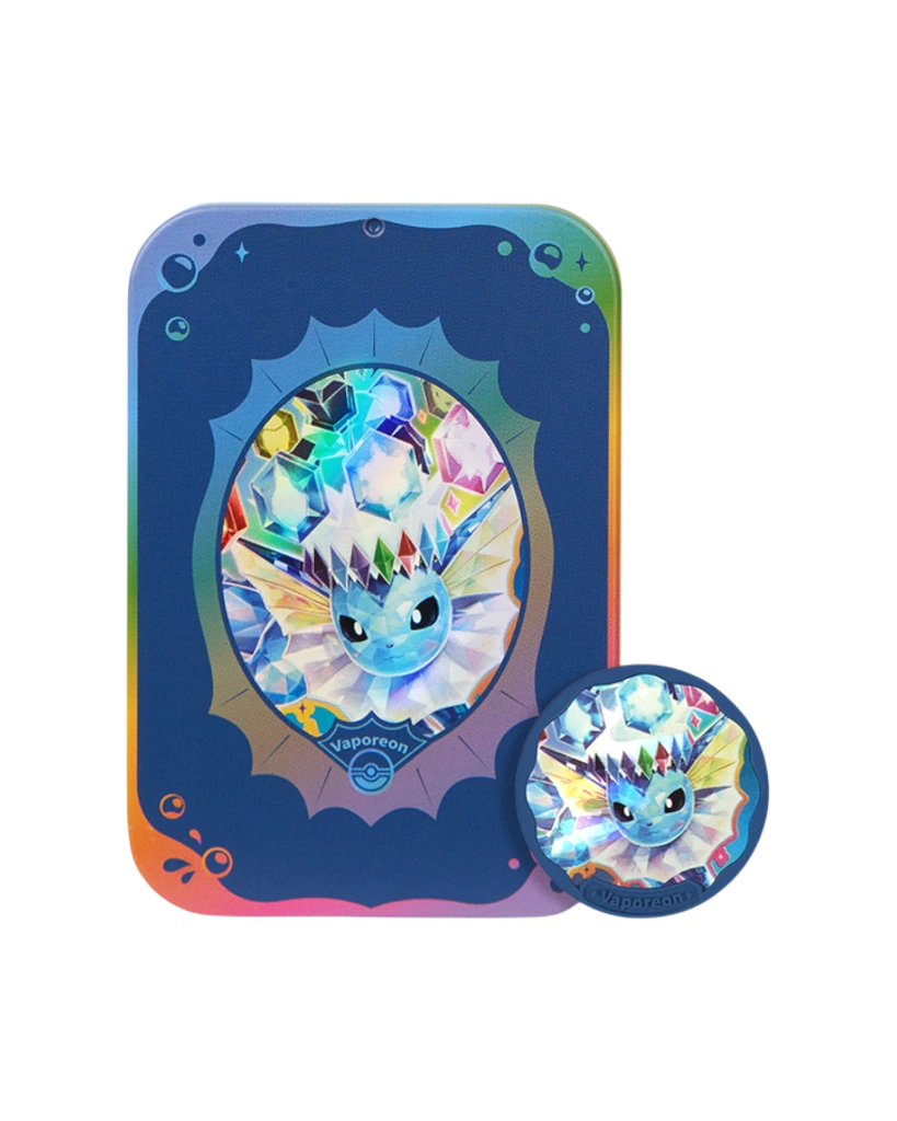 Pokemon TCG Chinese Terastal Gathering Metal Storage Tin Vaporeon