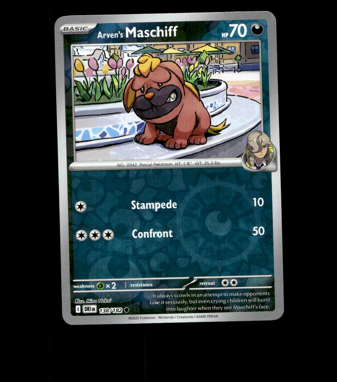 Arven's Maschiff - 138/182 - Destined Rivals - Reverse Holo Near Mint