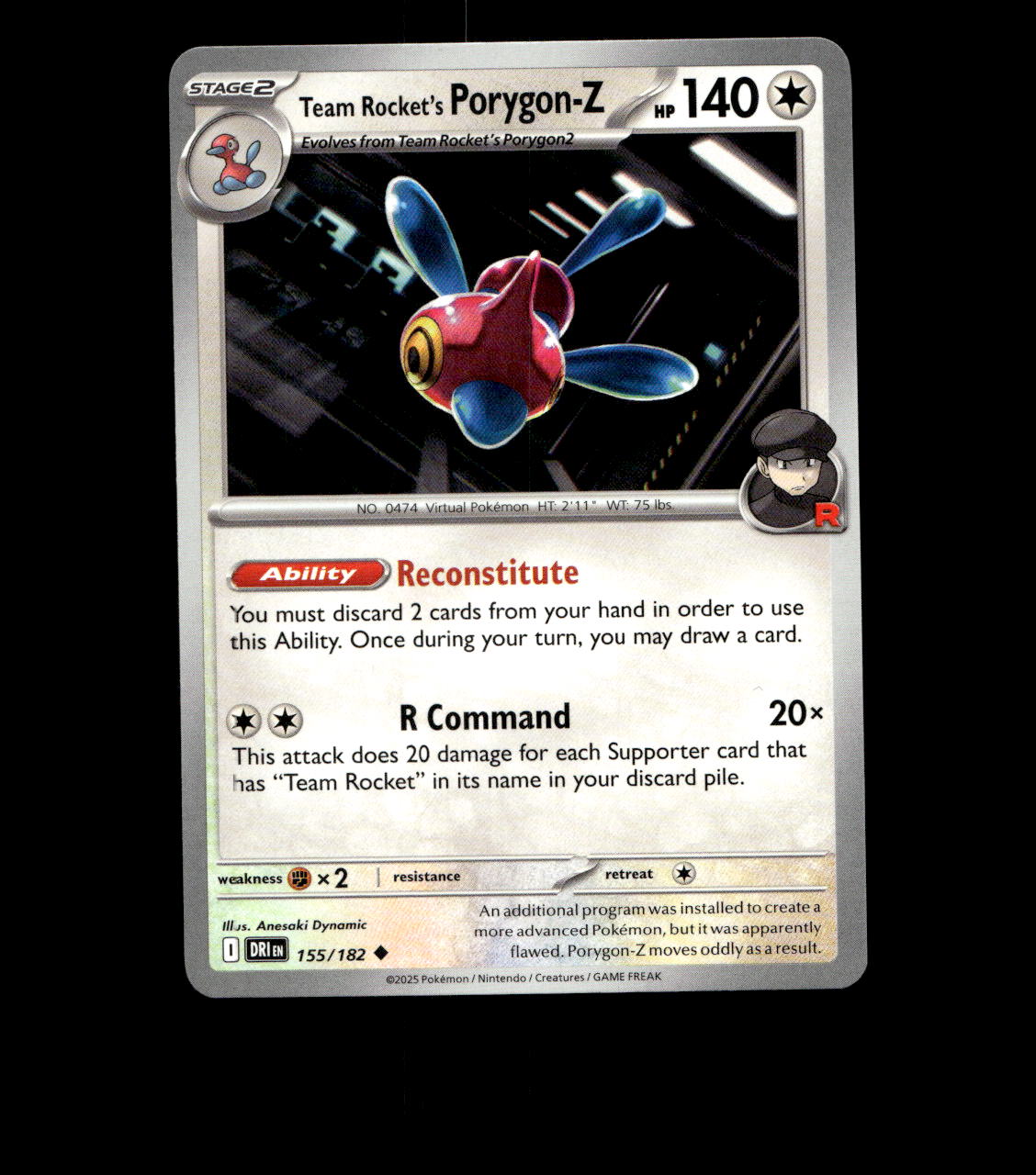 Team Rocket’s Porygon-Z – 155/182 – Destined Rivals – Near Mint