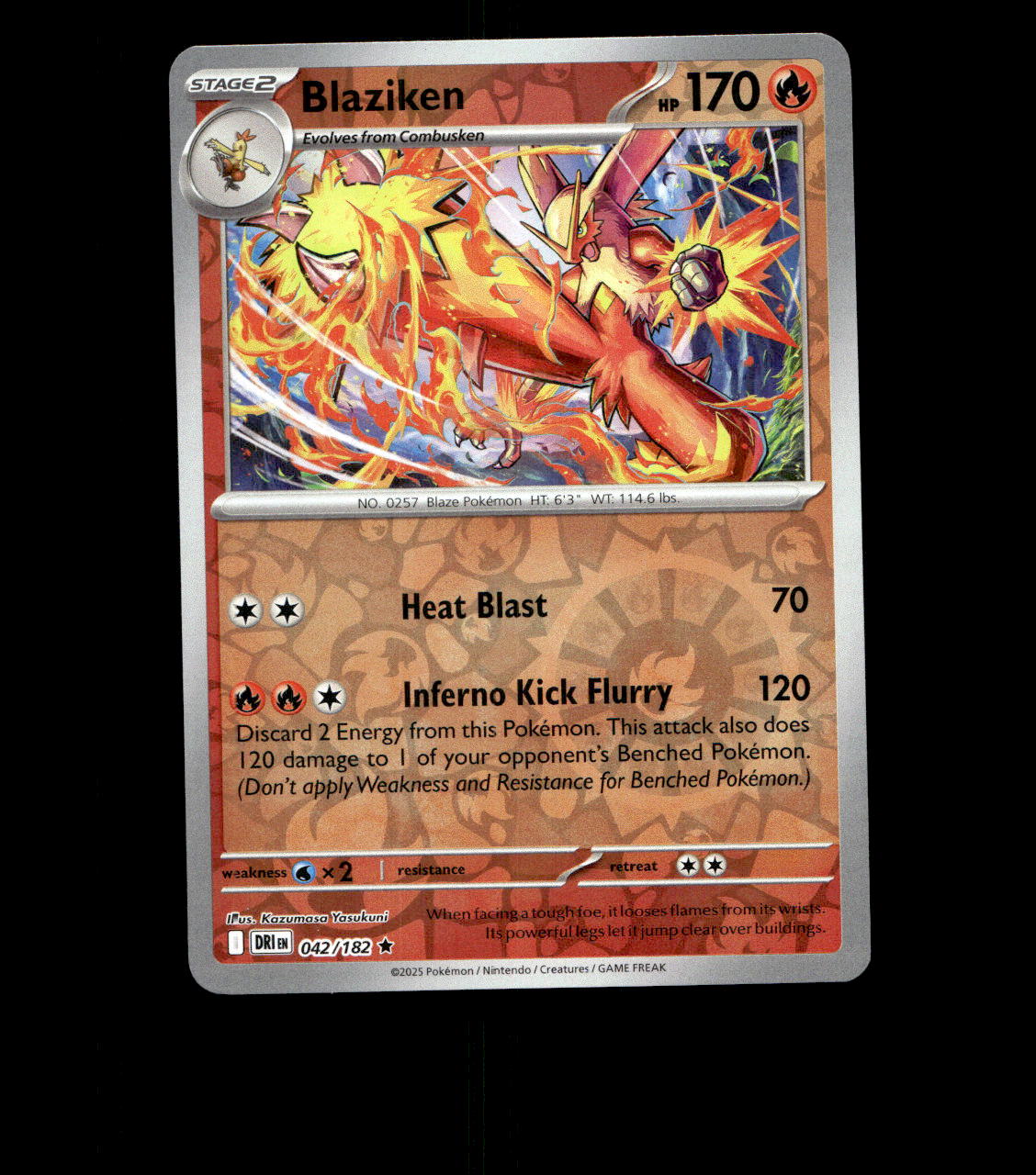 Blaziken – 042/182 – Destined Rivals – Reverse Holo – Near Mint - Pokemon Card
