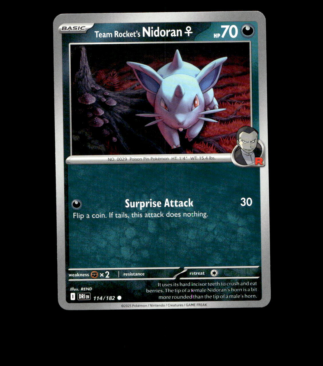 Team Rocket’s Nidoran – 114/182 – Destined Rivals – Near Mint