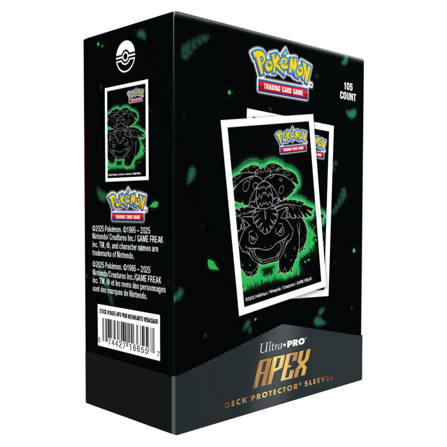 Ultra Pro Deck Protector Apex Sleeves Standard Pokemon Neon Kanto Venusaur 105ct
