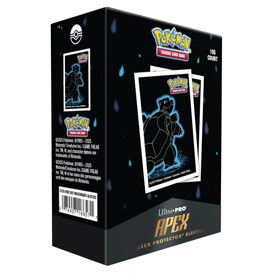 Ultra Pro Apex Sleeves Standard Pokemon Neon Kanto Blastoise 105ct