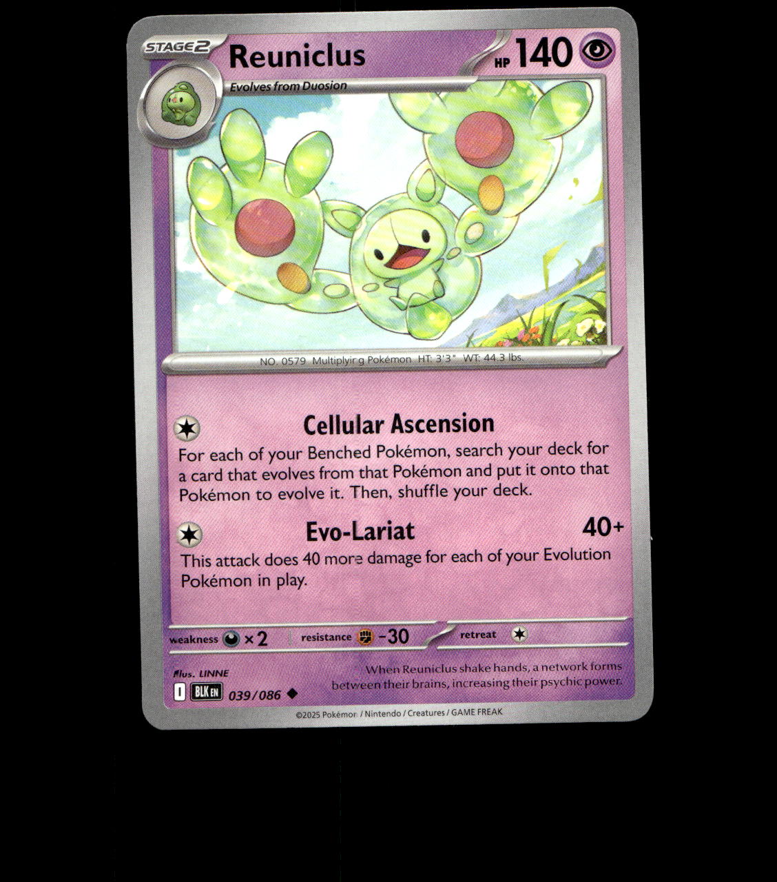 Reuniclus – 039/086 – Black Bolt – Non Holo – Near Mint - Pokemon Card TCG