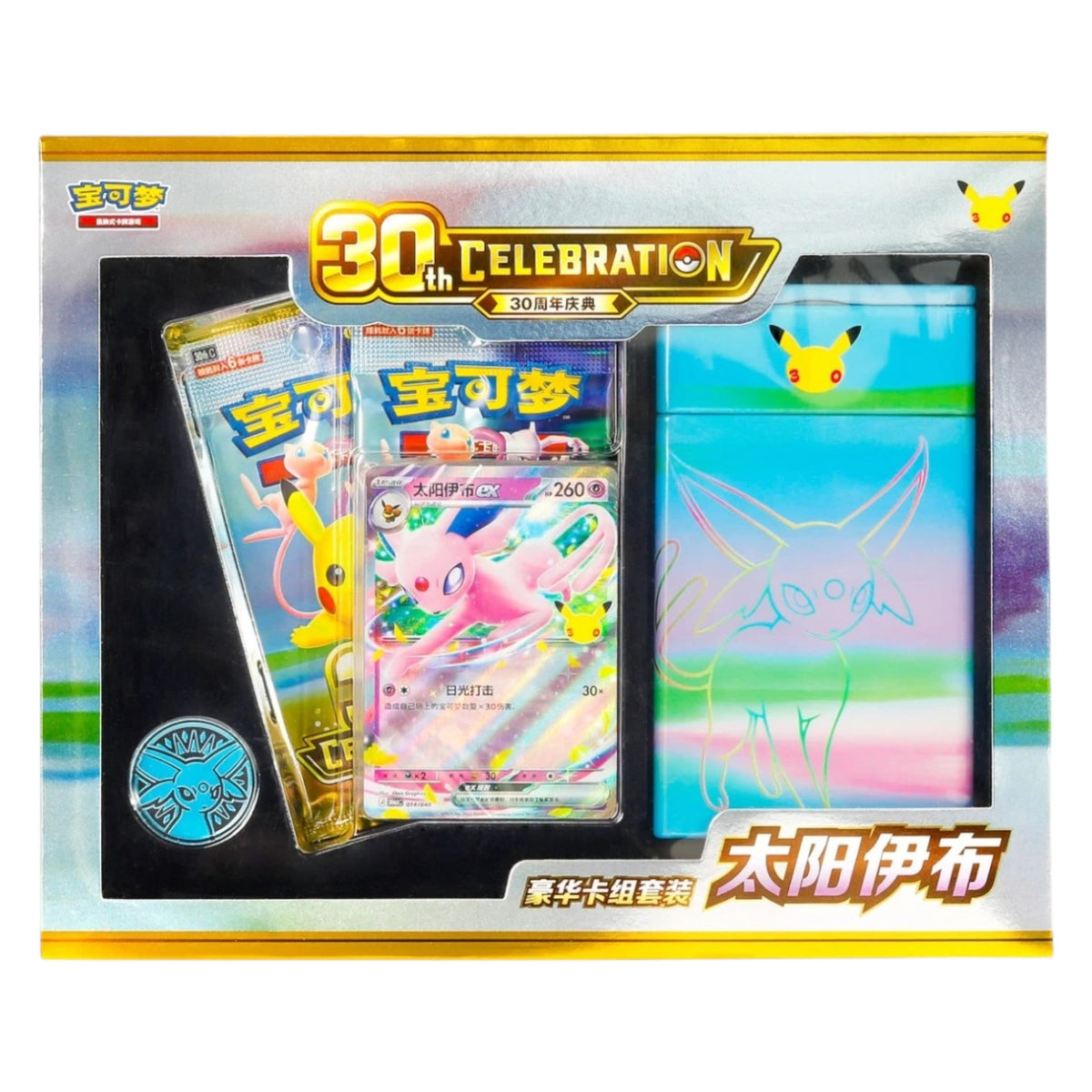 Pokemon TCG Chinese 30th Celebration Espeon Deluxe Card Set