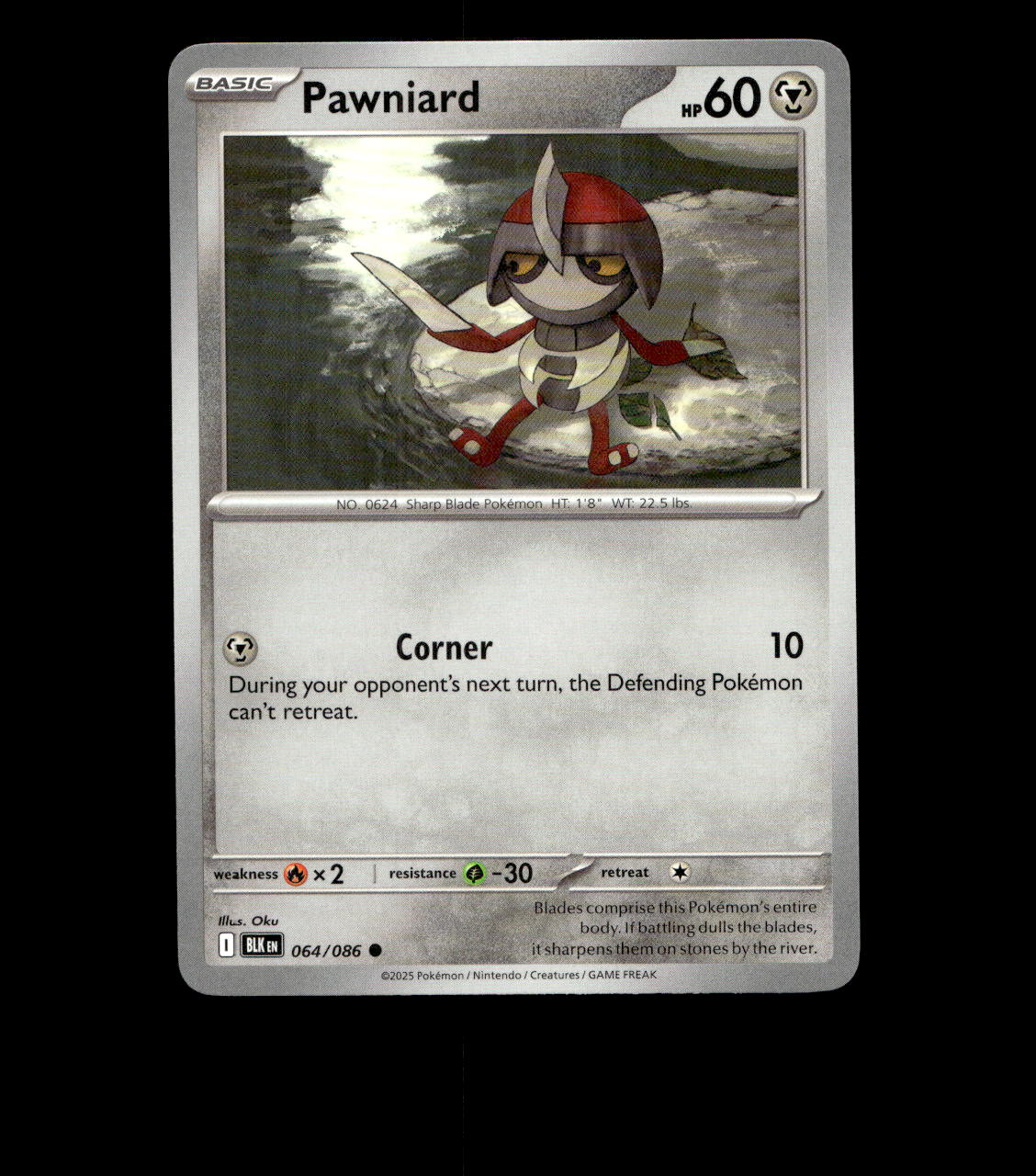 Pawniard – 064/086 – Black Bolt – Non Holo – Near Mint - Pokemon Card - TCG