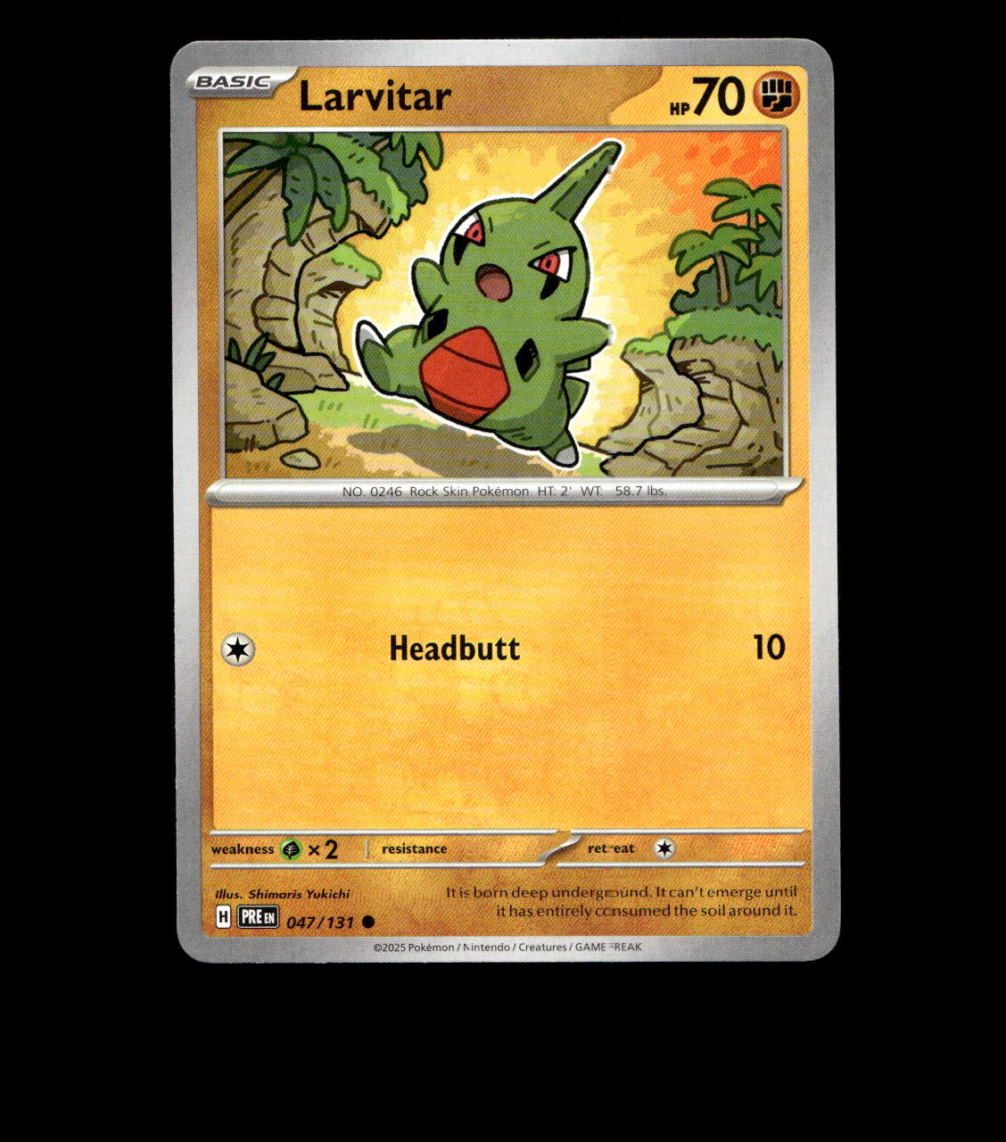 Larvitar - 047/131 - Prismatic Evolutions - Near Mint
