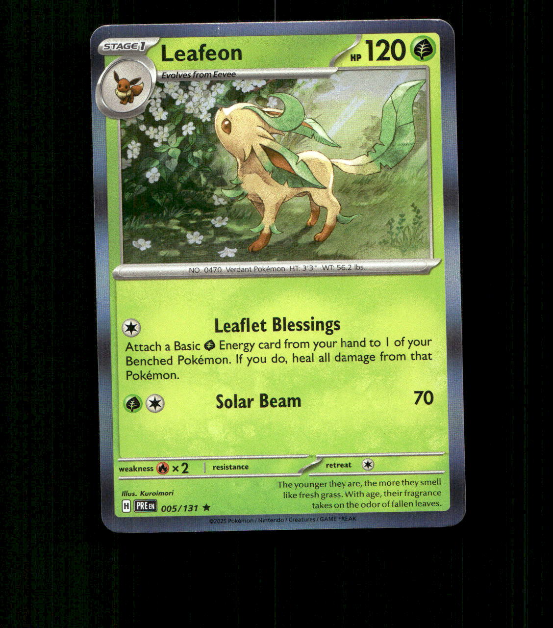 Leafeon - 005/131 - Prismatic Evolution - Holo Near Mint