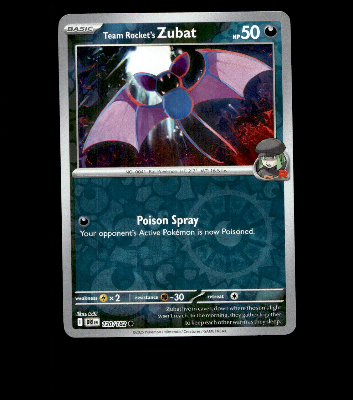 Team Rocket’s Zubat – 120/182 – Destined Rivals – Reverse Holo – Near Mint - TCG