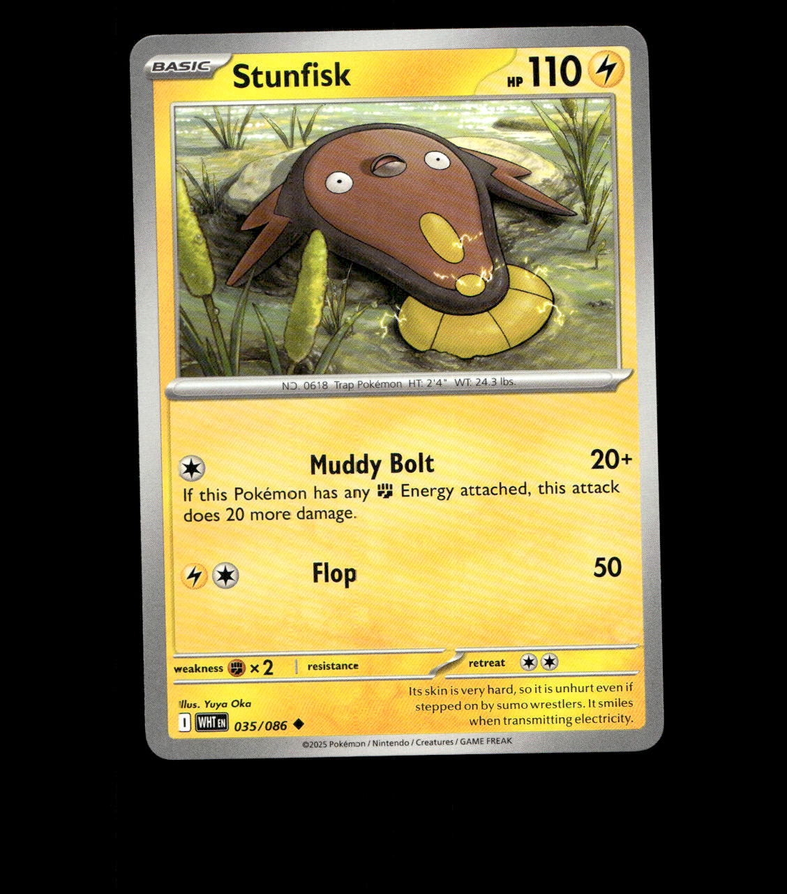 Stunfisk – 035/086 – White Flare – Non Holo – Near Mint - Pokemon Card - TCG