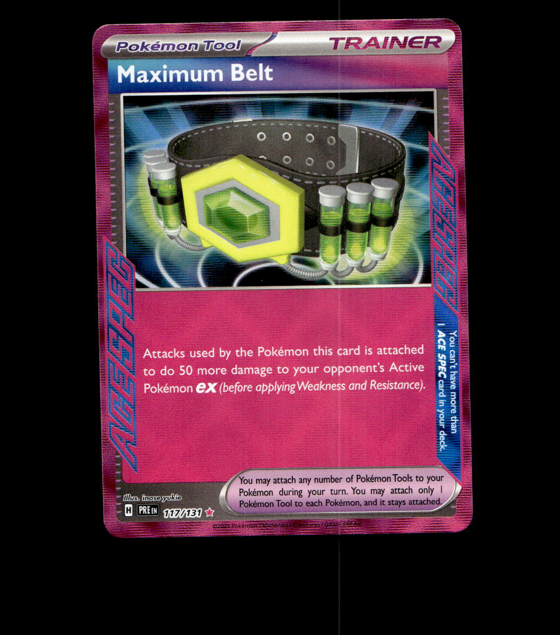 Maximum Belt – 117/131 – Prismatic Evolutions – Holo Near Mint