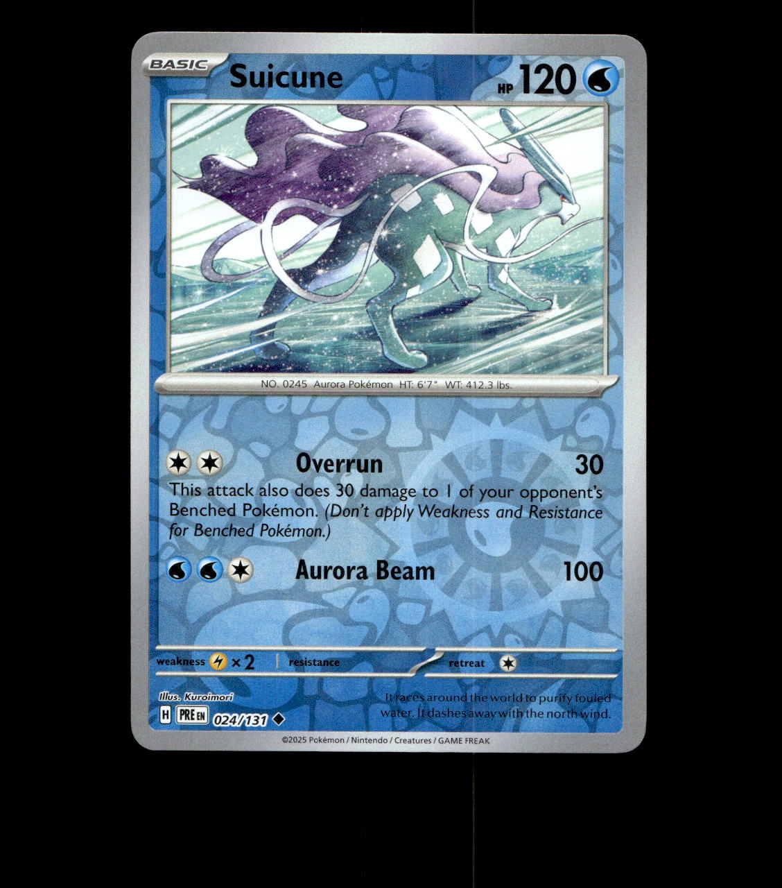 Suicune - 024/131 - Prismatic Evolutions - Near Mint Reverse Holofoil