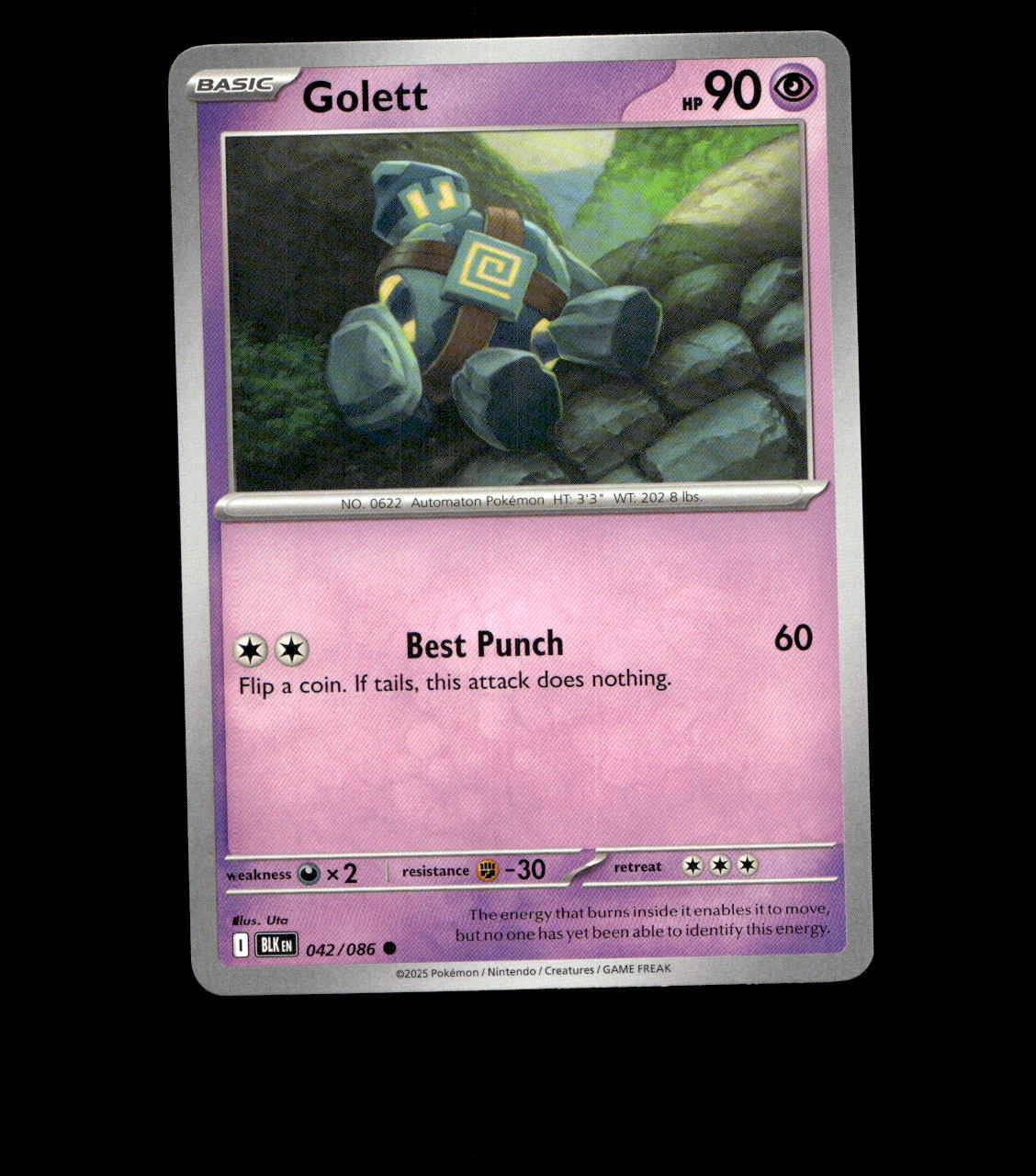Golett - 042/086 - Black Bolt - Near Mint - Non Holo