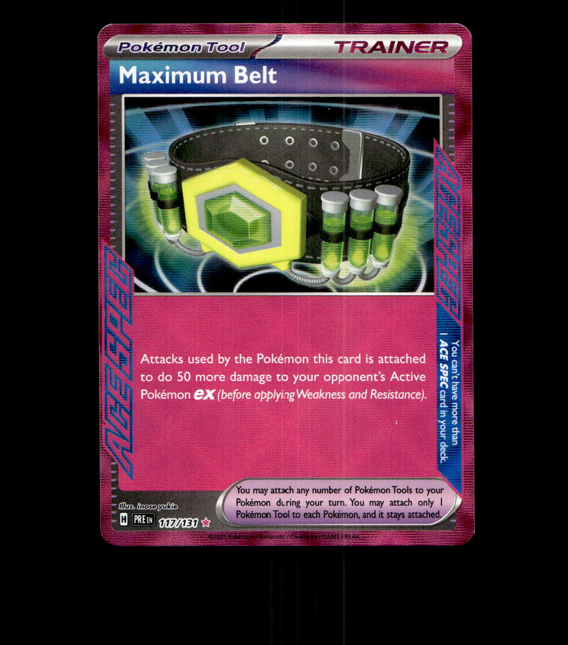 Maximum Belt - 117/131 - Prismatic Evolutions - Holo Near Mint
